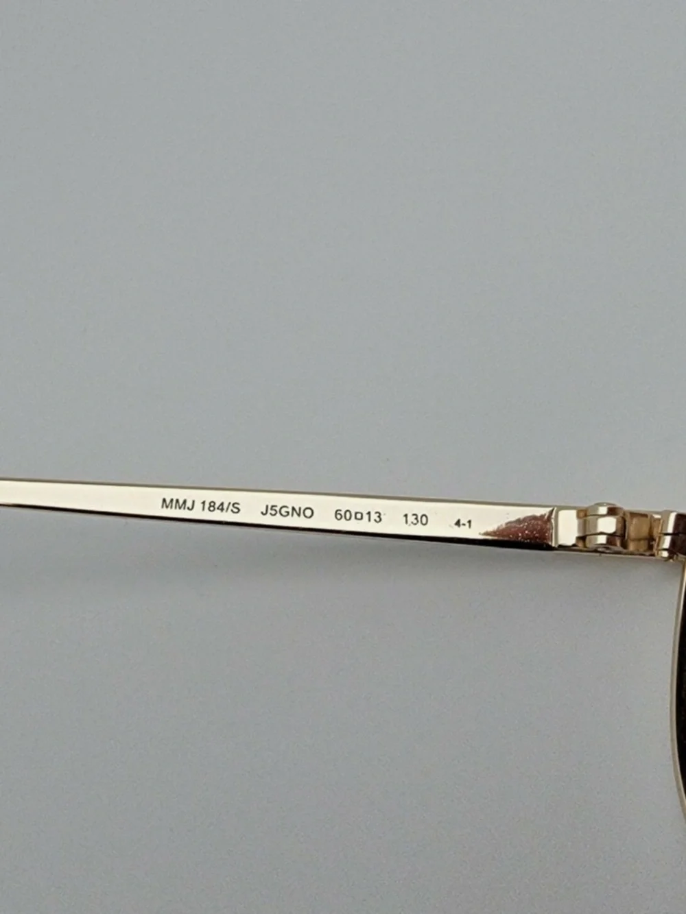Marc by Marc Jacobs MMJ184/S J5GNO Gold Frame Brown Lens Aviator Sunglasses 60mm